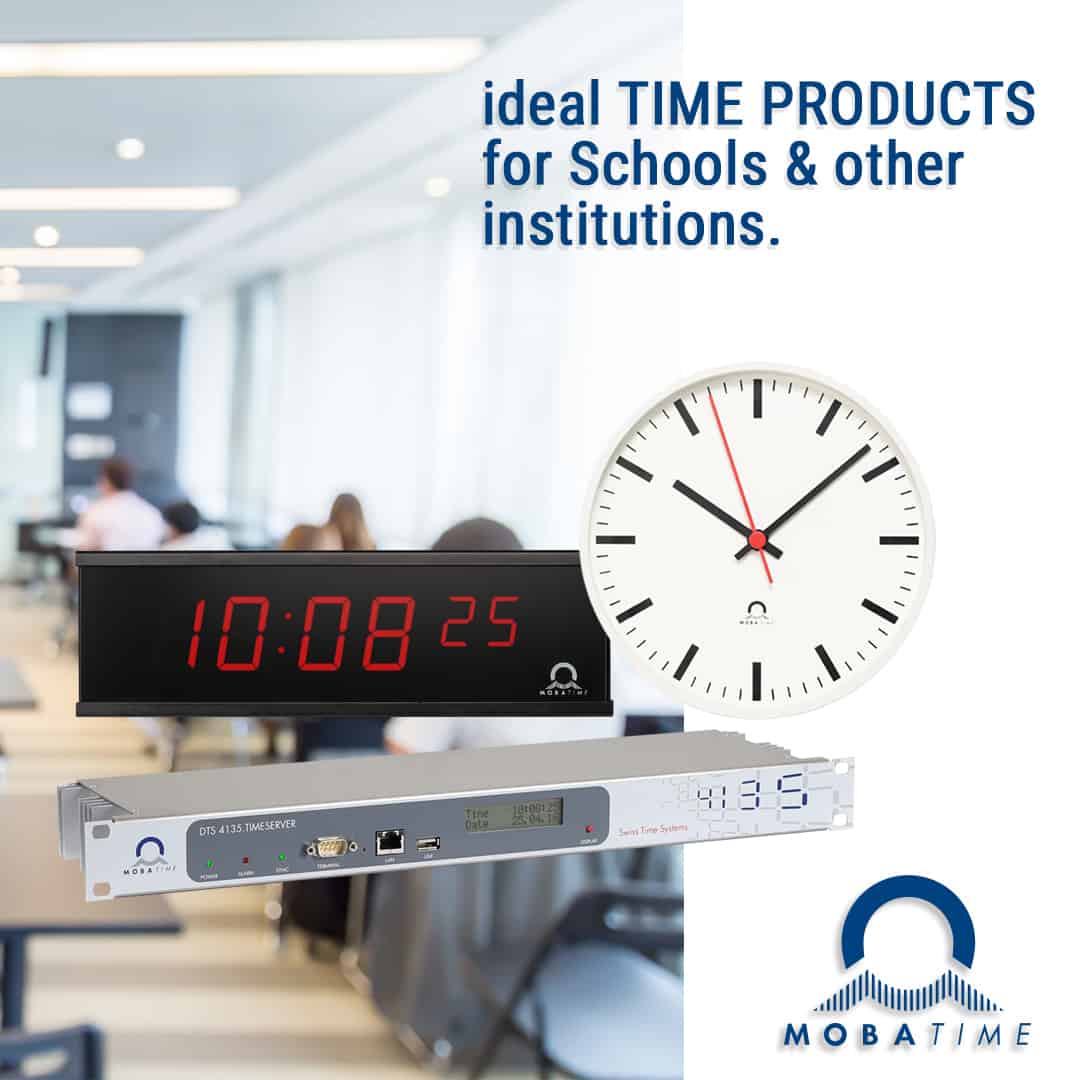 Which time products are ideal for schools and other institutions?