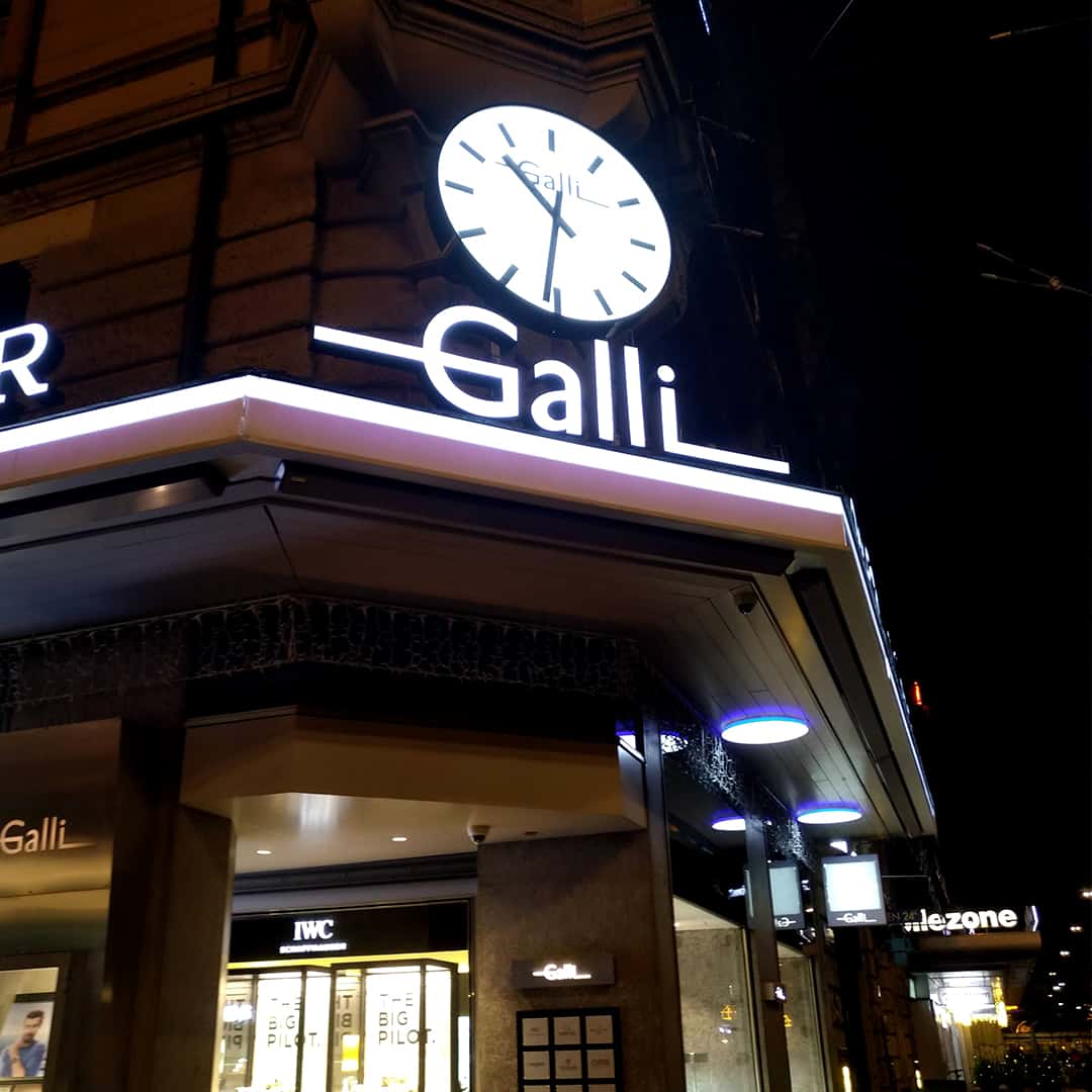 Heure synchronisée chez Galli Uhren Bijouterie AG à Zurich!