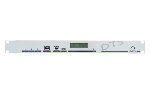 Mobatime dts4148-1 ntp ptp time server grandmaster DCF IRIG synchronization.