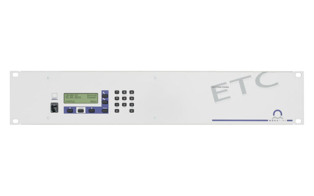 Mobatime etc-1 masterclock DCF Polarized Impulses front view rack version keyboard and display