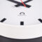 Mobatime flex-4 horloge analogique intérieure vue détaillée boîtier blanc
