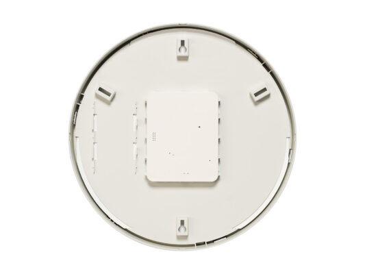 Trend indoor analogue clock back view white housing