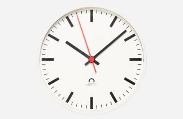Trend indoor analogue clock white housing slim clock