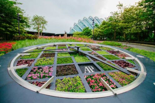 Horloges florales de Mobatime à Audemars Piquuet Singapour avec un diamètre de 5m