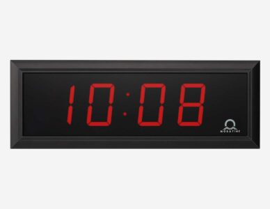 Mobatime DC Series indoor digital clock black Housing, time date temperature