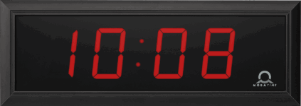 Mobatime DC-57-4_fi horloge digitale d'intérieur boîtier noir