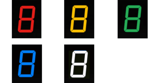 Overview of the Color Options for MOBATIME Digital Clocks