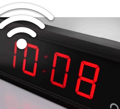 reloj digital de interior ECO DC con icono wifi