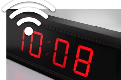 reloj digital de interior ECO DC con icono wifi