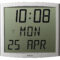 Mobatime CRISTALDATE_front indoor digital clock time date weekdays temperature