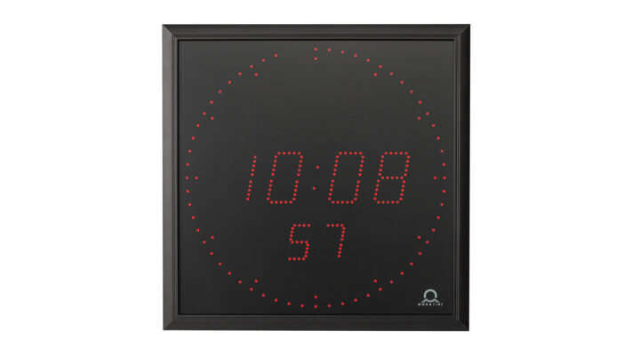 Mobatime DA57_1 indoor digital clock time date temperature black housing