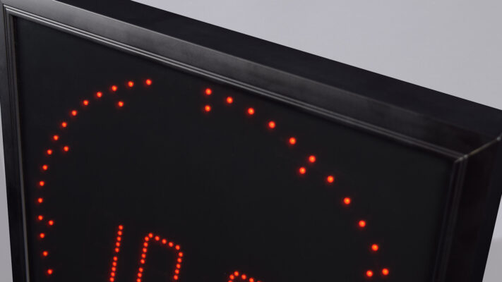 Mobatime DA57_5 indoor digital clock time date temperature black housing