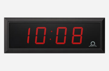 Mobatime DC Series indoor digital clock black Housing, time date temperature