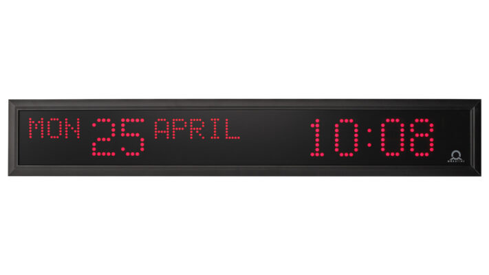 Mobatime DK-57-4-1 indoor digital clock time date weekdays temperature