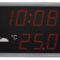Horloge numérique extérieure Mobatime DT100-4-1 température de l'heure Aluminium enduit de poudre noire