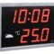 Horloge numérique extérieure Mobatime DT100-4-3 température de l'heure Aluminium enduit de poudre noire