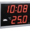 Mobatime DT100-4-3 reloj digital para exteriores temperatura de tiempo Aluminio con recubrimiento de polvo negro