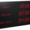 Mobatime TZI-57-3 indoor digital clock time location name side view