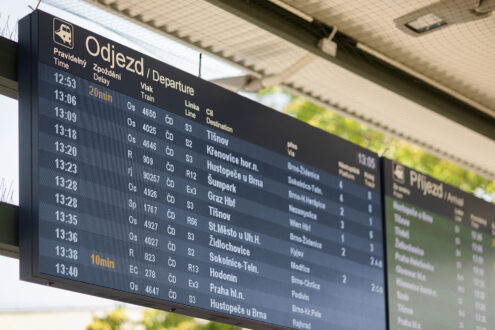 LED Passenger Information System at public railway station