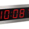 Mobatime SLH-DC, horloge numérique d'intérieur avec boîtier en acier inoxydable