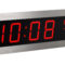 Mobatime SLH-DC, indoor digital clock with stainless steel housing