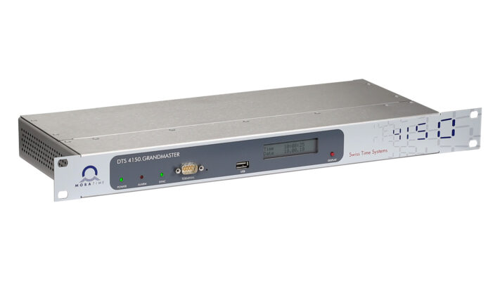 Mobatime DTS 4150 time server, Side view, PTP, NTP, SyncE, DCF