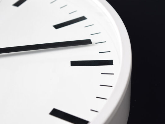 Indoor clock Trend, Detail, white housing, white dial, black hands