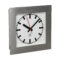 SLH-OP, side view, stainless steel metallic case, indoor analog clock