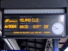 Scaled image of the Bologna station with a MOBATIME panel clock, highlighting the clock's visibility and elegance