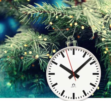 Warm holiday wishes from MOBATIME with a Christmas theme, embodying the spirit of the season